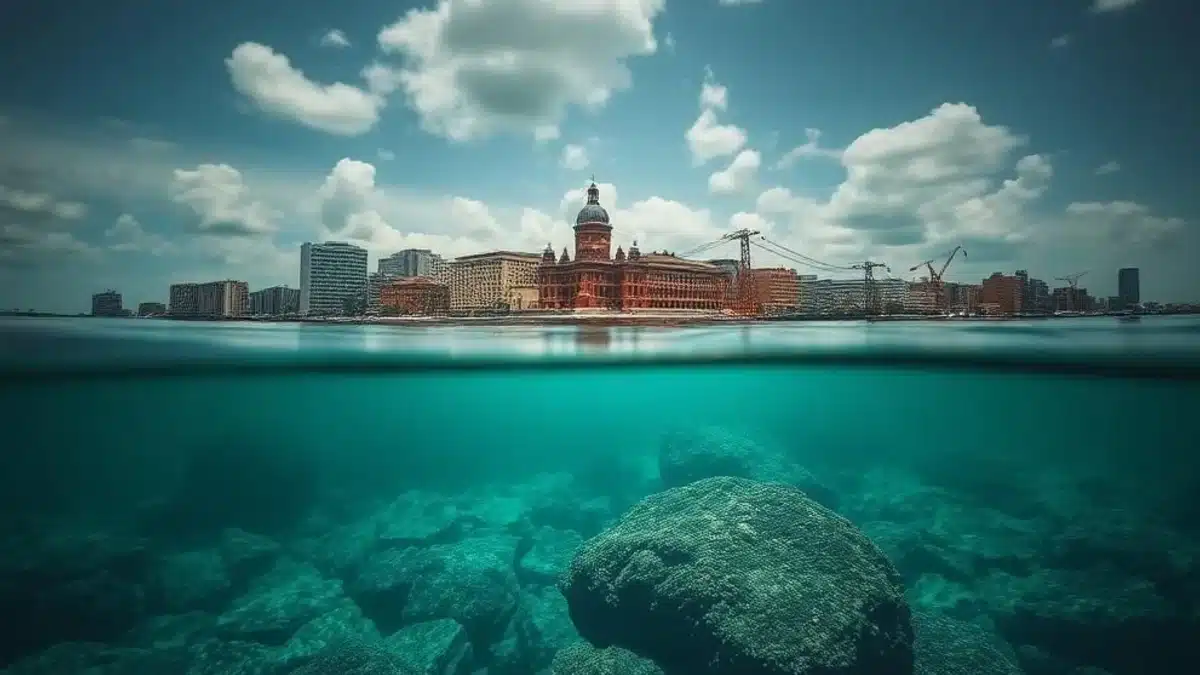 Imagem especulativa sobre Atlântida