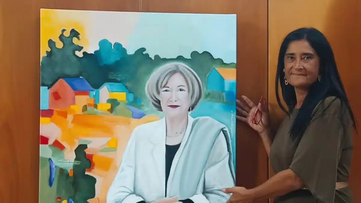 Lídia Jorge pintada Por Elizabete Guerreiro